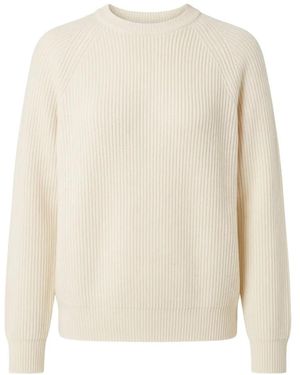 Amaranto Ribbed-Knit Raglan-Sleeve Sweater - White