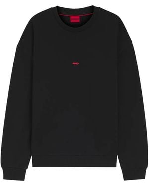 HUGO Dog-Print Sweatshirt - Black