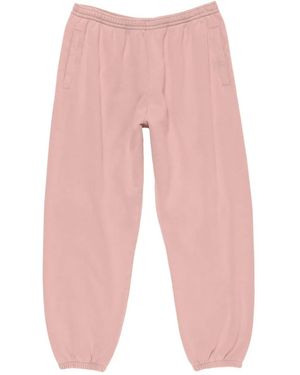 Acne Studios Elasticated-Cuff Cotton Track Pants - Pink