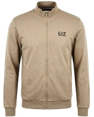 EA7 Jersey Con Logo Y Cremallera - Neutro