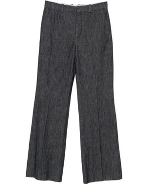 DRYKORN Logo-Patch Wide-Leg Jeans - Gray