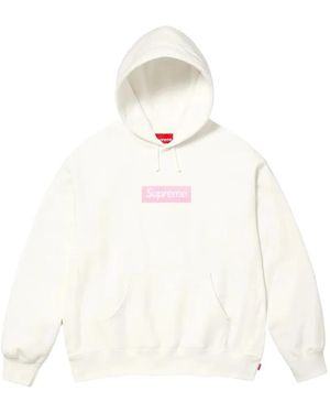 Supreme Hoodie Met Box-Logo - Wit