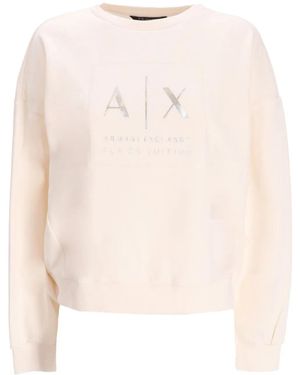 ARMANI EXCHANGE ロゴ プルオーバー - ナチュラル