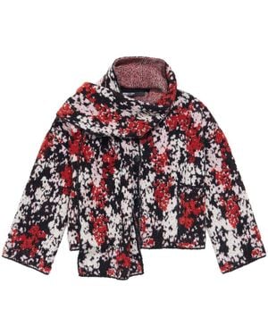 Bimba Y Lola Leomimosa-Jacquard Cardigan - Red