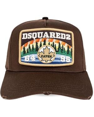 DSquared² Embroidered-patch baseball cap - Braun