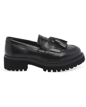 Pawelk's Tassel-Detail Chunky-Sole Loafers - Black
