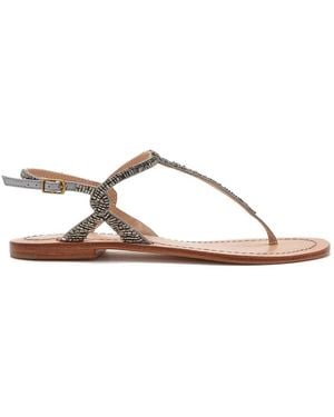 Maliparmi Beaded Sandals - White