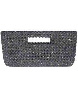 HIBOURAMA Livia Gem Top-Handle Tote Bag - Grey