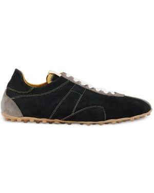 Maison Margiela Sprinters Panelled Leather Trainers - Black