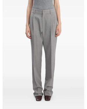 Victoria Beckham Pantaloni Dritti A Vita Bassa - Grigio