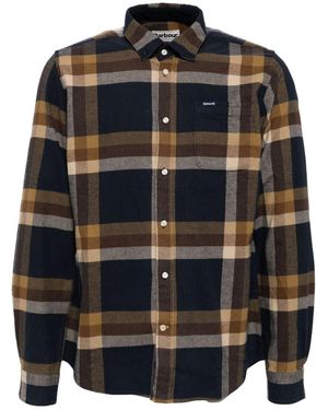 Barbour Check Pattern Shirt - Black