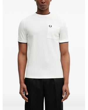 Fred Perry Chest-Pocket T-Shirt - White