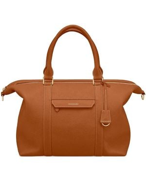 Maison De Sabre Large Leather Weekender Bag - Brown