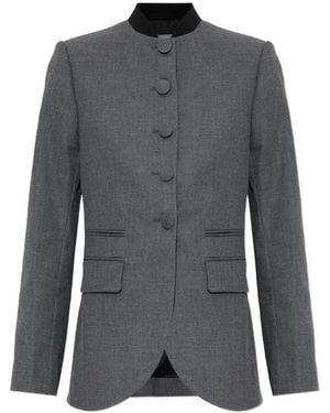 By Malene Birger Claye Button-Up Blazer - Gray