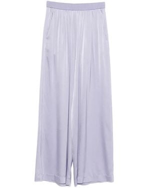 forte_forte Silk Satin Trousers - Purple