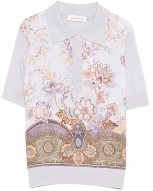 Zimmermann Jersey Luna Con Estampado Floral - Blanco