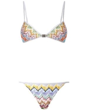 Missoni Bikini De Punto En Zigzag - Blanco
