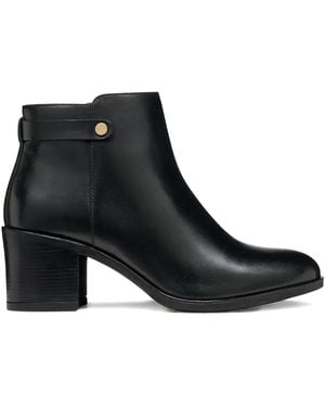 Geox 65Mm New Asheel Strap-Detail Boots - Black