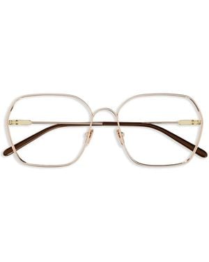 Chloé Occhiali Con Logo Inciso - Metallizzato