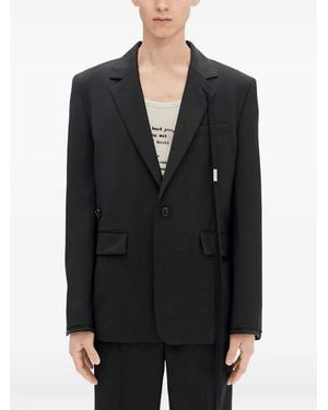 Ann Demeulemeester Blazer mit Riemendetail - Schwarz