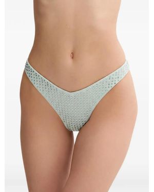 Guess Rhinestone-Embellished Bikini Bottoms - Blue