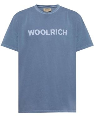 Woolrich Logo-Print T-Shirt - Blue