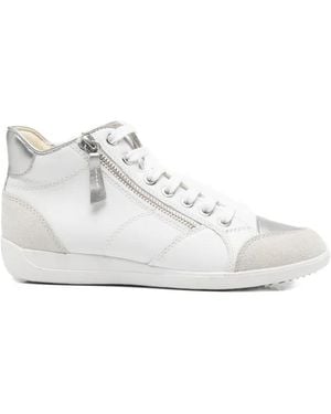 Geox Zip High-Top Sneakers - White