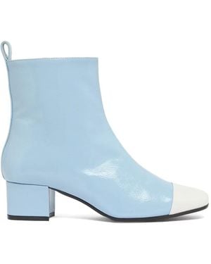 CAREL PARIS Bottines Esther En Cuir Verni - Blue