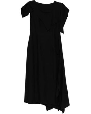Yohji Yamamoto Flap Neckline Dress - Black
