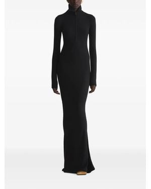 Mugler Jersey Column Dress - Black