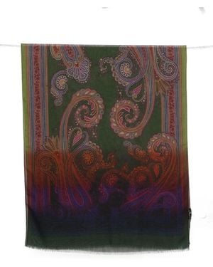 Etro Paisley-Print Scarf - Green