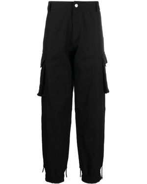 Gcds Logo-Patch Cargo Trousers - Black