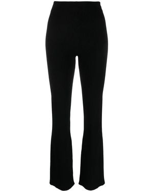 Rabanne Ribbed Wool-Blend Trousers - Black