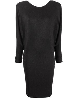 Alexandre Vauthier Wide-shoulder Knitted Dress - Black