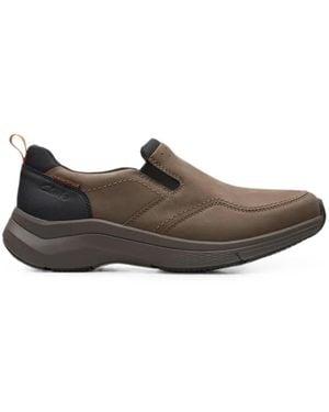 Clarks Wave 2.0 Edge Slip-On Trainers - Grey