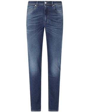 Re-hash Faded-Effect Whiskered Jeans - Blue