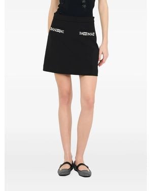 Liu Jo Rhinestone pocket mini skirt - Negro