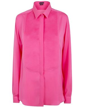 Tom Ford Chemise De Smoking En Soie - Rose