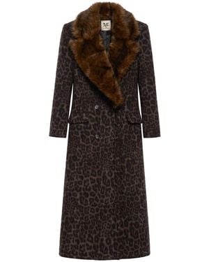 Aniye By Mantel Mit Faux-Fur-Kragen - Braun