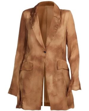 Masnada Tie-Dye Unlined Blazer - Brown