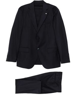Luigi Bianchi Silgle-Breasted Wool Suit - Blue