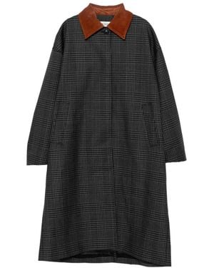 Rohe Manteau À Carreaux - Black