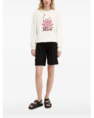 Karl Lagerfeld Heart-Print Sweatshirt - White