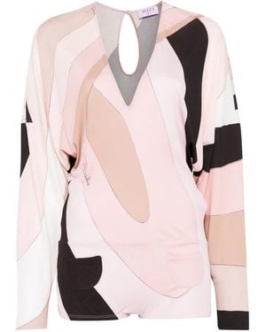 PUCCI Abstract-Print Jumpsuit - Pink