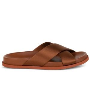 Pedro Garcia Daliana Crossover-Strap Sandals - Brown