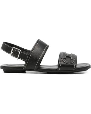 Hogan H-Logo Sandals - White