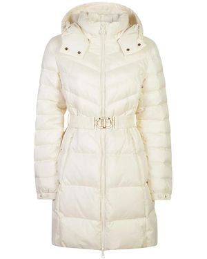Twinset Belted Padded Coat - Natural