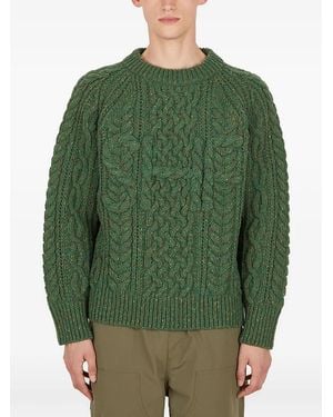 Sky High Farm Pull En Maille Torsadée - Vert