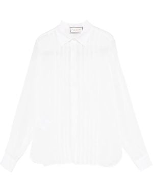 Tagliatore Pleated-Detail Shirt - White