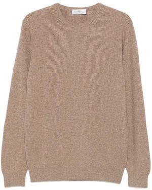 Della Ciana Gerippter Pullover - Braun